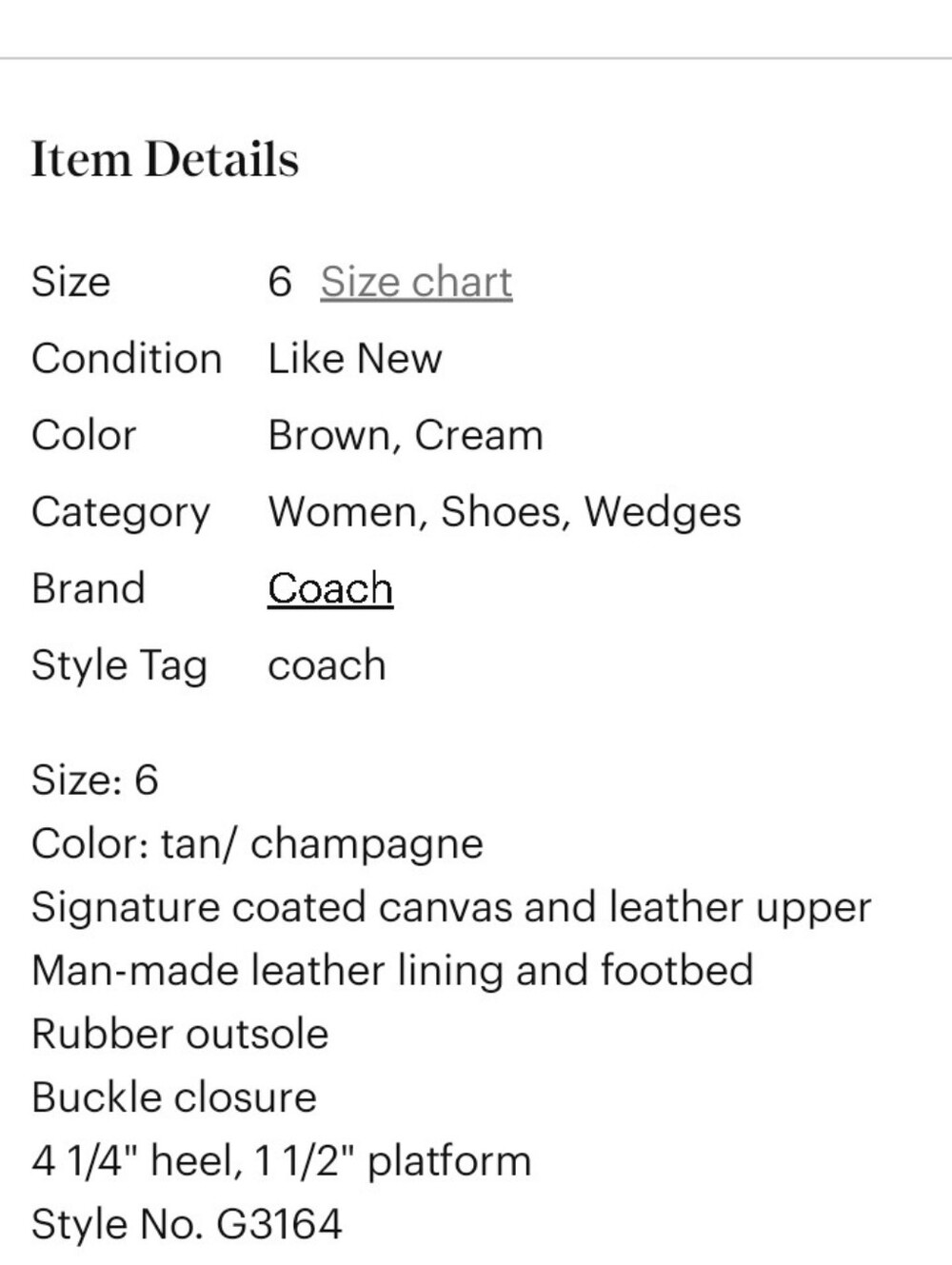 Coach Metallic Gold Cork Wedge Sandals - Women - Picture 5 of 7